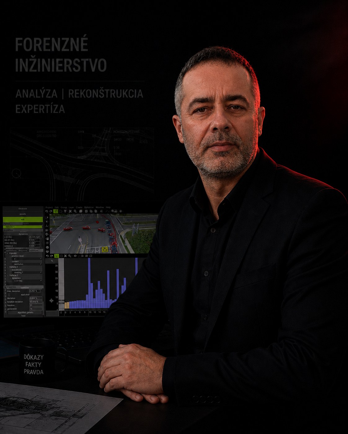 Ing. Vojtech Hóbor pri práci